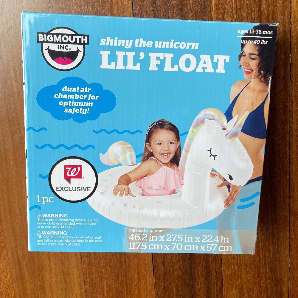 NEW Big Mouth Lil' Pool Float Unicorn